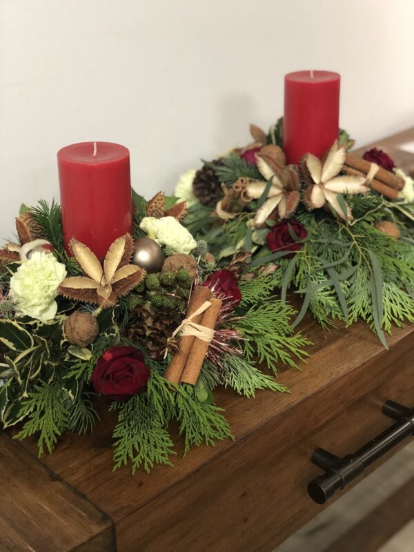 Christmas Table Arrangement or Christmas Table Wreath - Image 3